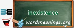 WordMeaning blackboard for inexistence